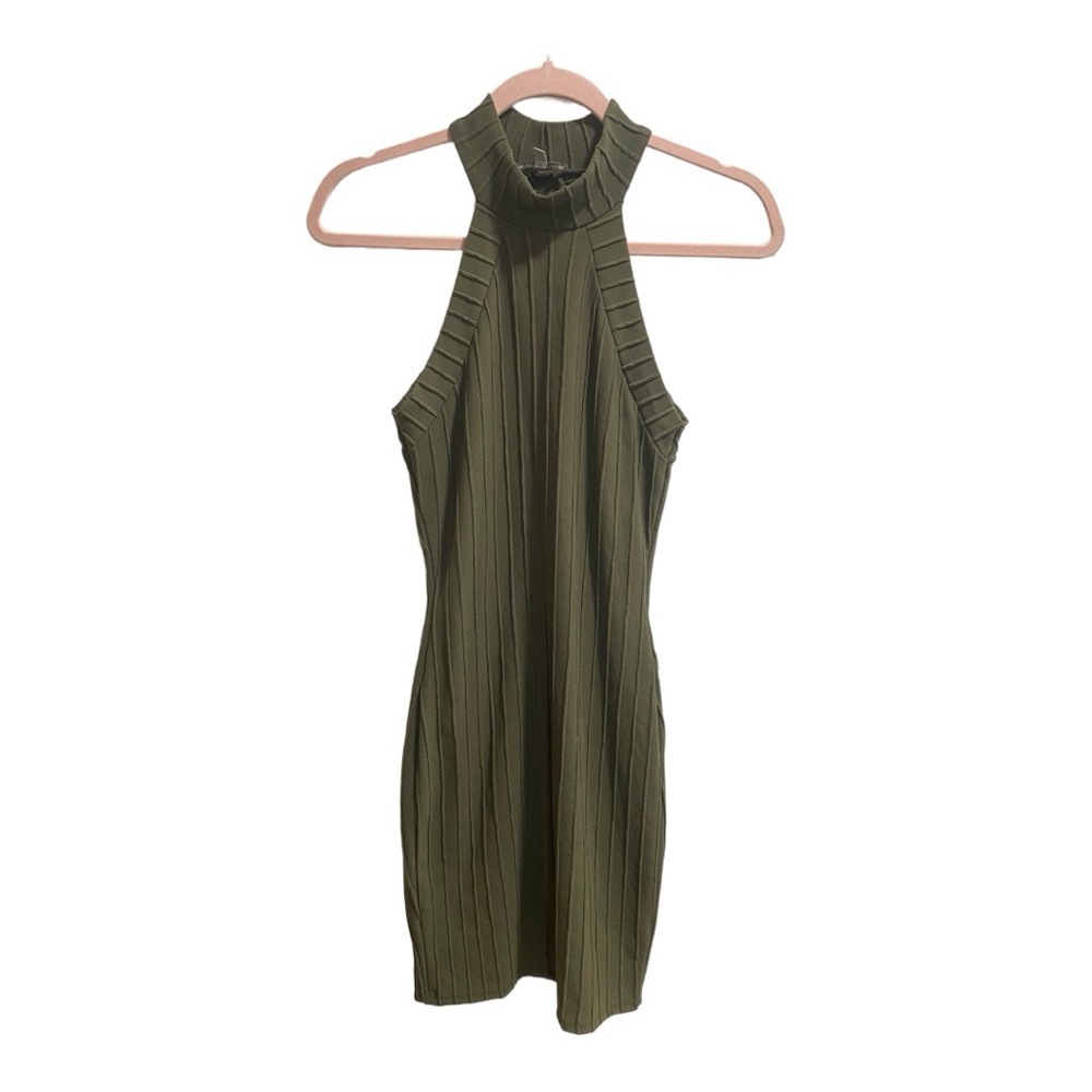 Charlotte Russe High Neck Bodycon Dress, size Small, Green‎ EUC